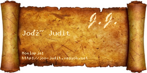 Joó Judit névjegykártya